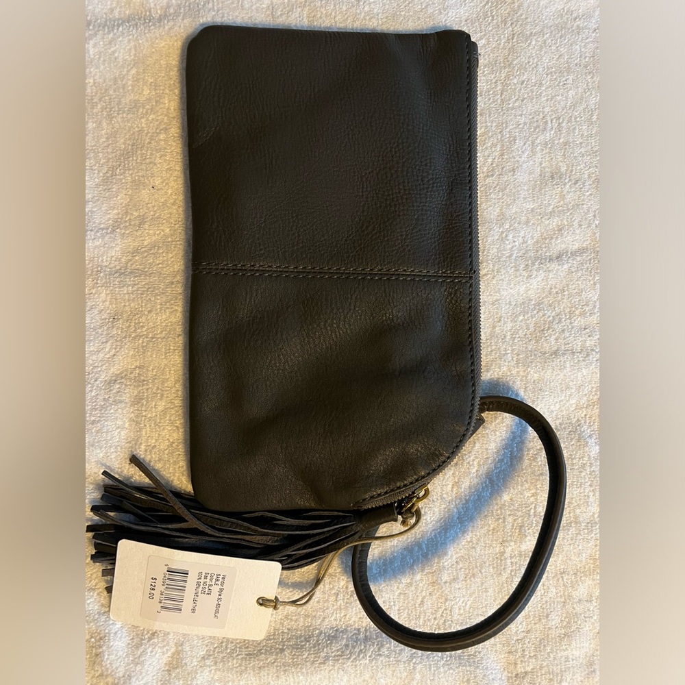 Genuine leather Hobo Wristlet